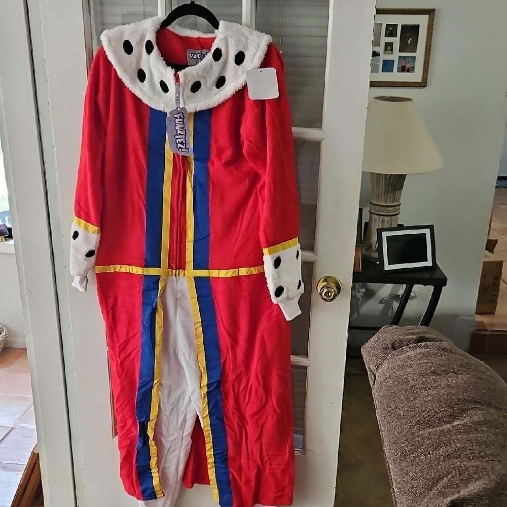 NWT Royal Halloween Costume with Red, Blue, and Yellow Accents.Sz Large